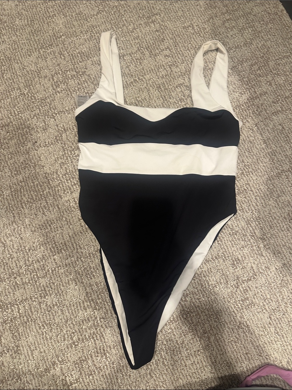 Mara Hoffman one piece black and white  fun 90s 80s swimsuit  Idalia 
L large